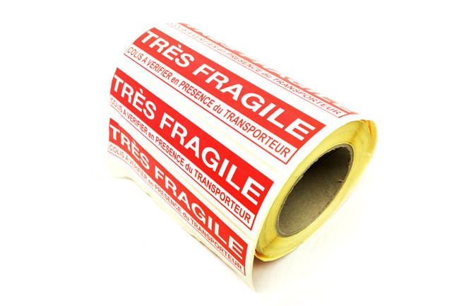 Etiquettes en papier Fragile