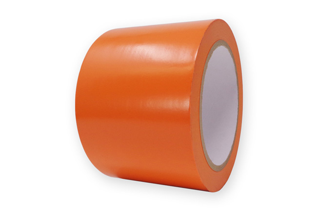 TECPLAST Lot de 6 Rubans adhésifs PVC orange bâtiment 50 mm x 33 m -  Rouleau adhésif de chantier orange
