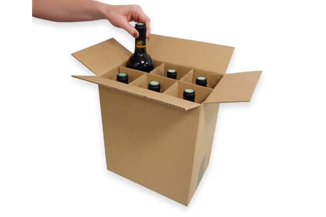 Carton renforcé 12 bouteilles pour déménagement