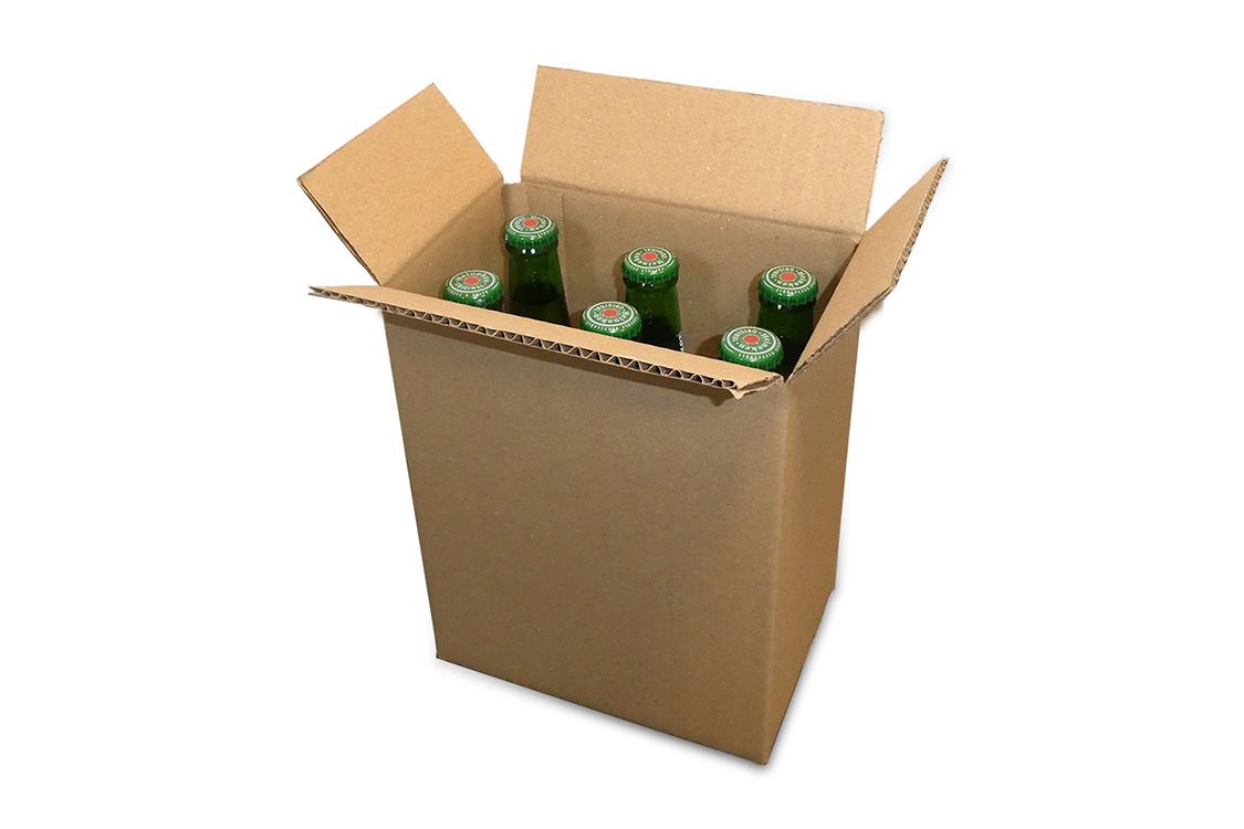 Caisse carton pour bouteilles de bière 275 x 207 x 335