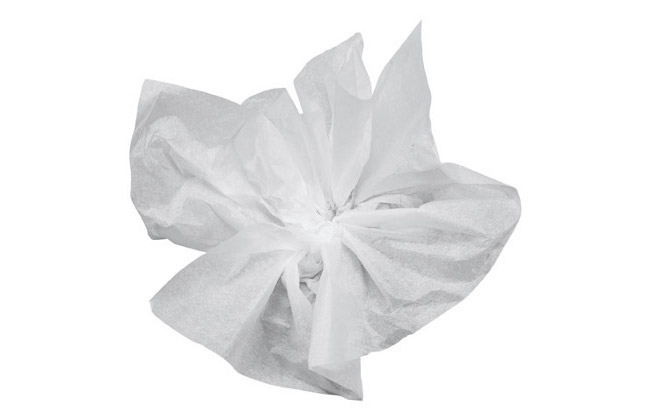 5 feuilles de papier de soie - blanc