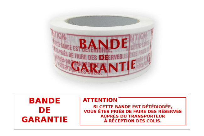 Ruban adhésif PVC Bande de Garantie - Toutembal